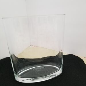 Unk Clear Oval Glass Vase